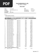 Tulip Infratech P LTD.: Work Order