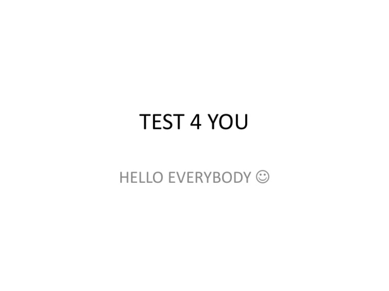 Test 4 You | PDF