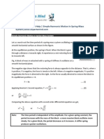 Physics Assignment Help - Simple Harmonic Motion in Spring-Mass