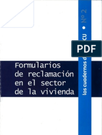 Nº 2 Formularios de Reclamación en El Sector de La Vivienda