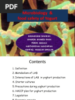 Microbiology & Food Safety of Yogurt