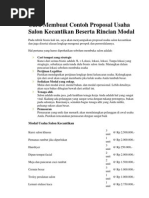 Download CaraMembuatContohProposalUsahaSalonKecantikanBesertaRincianModalbyagussiswanto097SN135332718 doc pdf