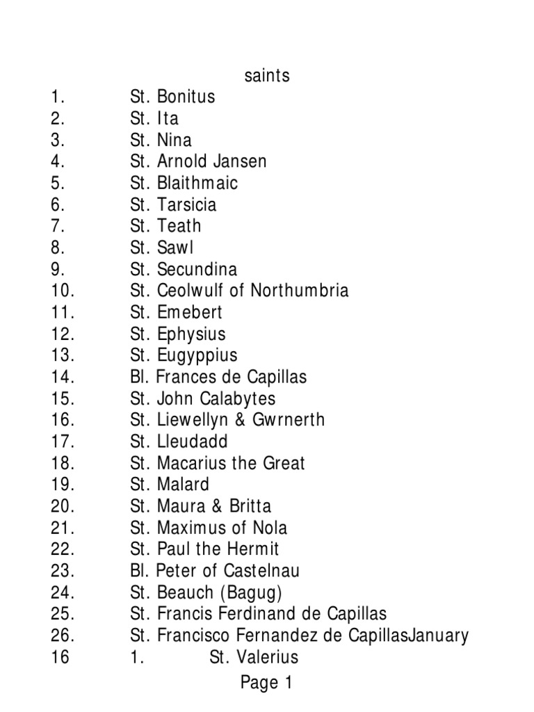 Saints PDF