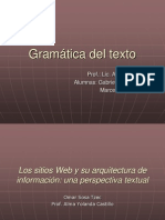 Gramática Del Texto-Arquitectura de Informacion Web