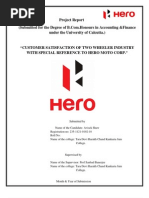 Download Project Report-Hero Moto Corp Autosaved by Srivastava Sheersha SN135343900 doc pdf