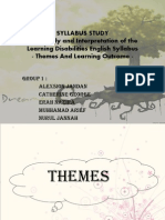 Syllabus Study - The Study and Interpretation of The Learning Disabilities English Syllabus - Themes and Learning Outcome