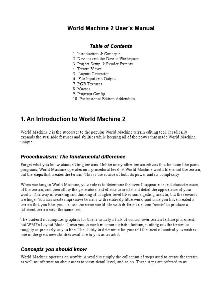 World Machine 2 User Guide | PDF | Input/Output | File Format