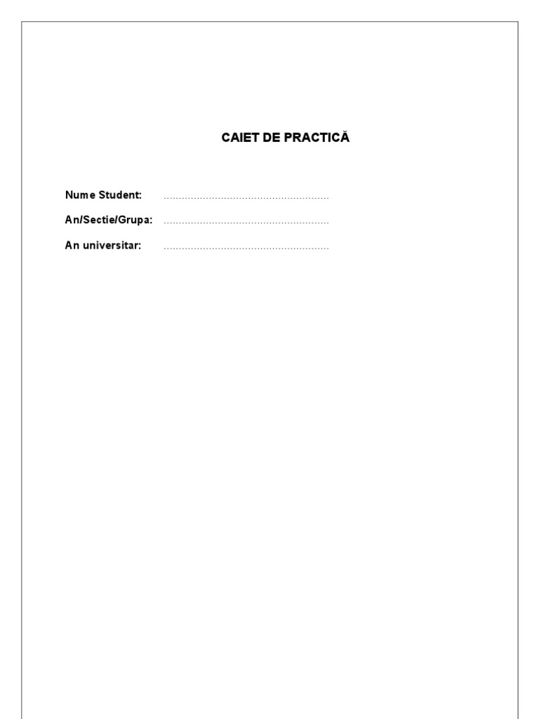 Caiet | PDF