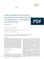 InTech-Wide Bandgap Semiconductor One Dimensional Nanostructures For Applications in Nanoelectronics and Nanosensors