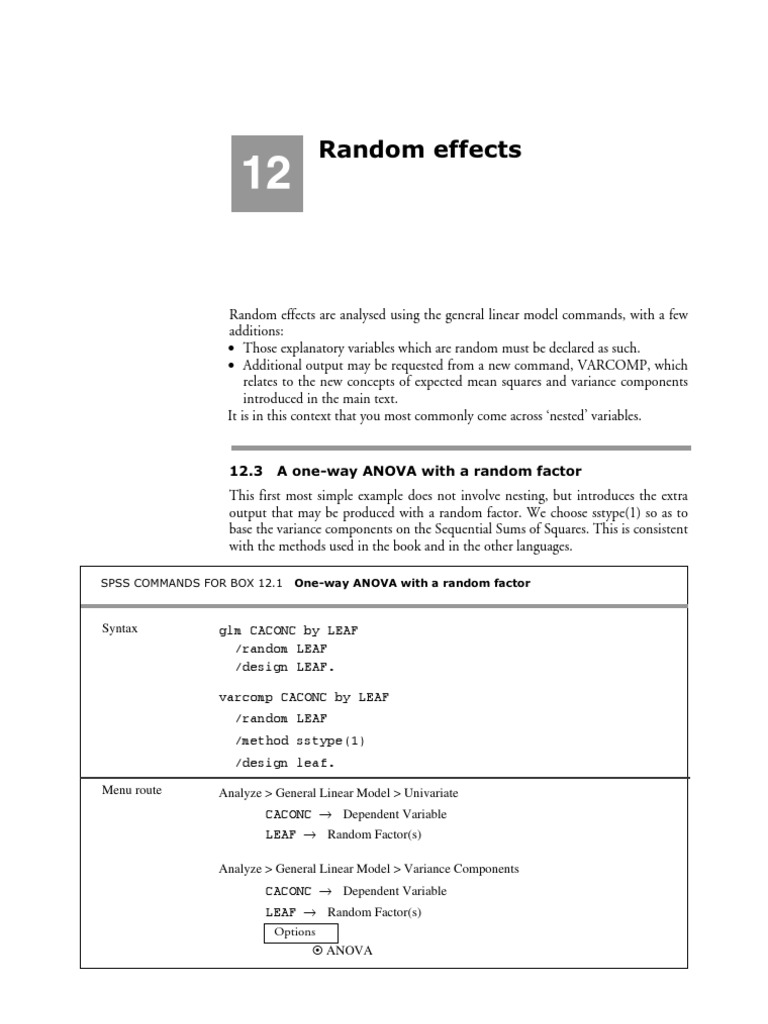 Random Effects | PDF