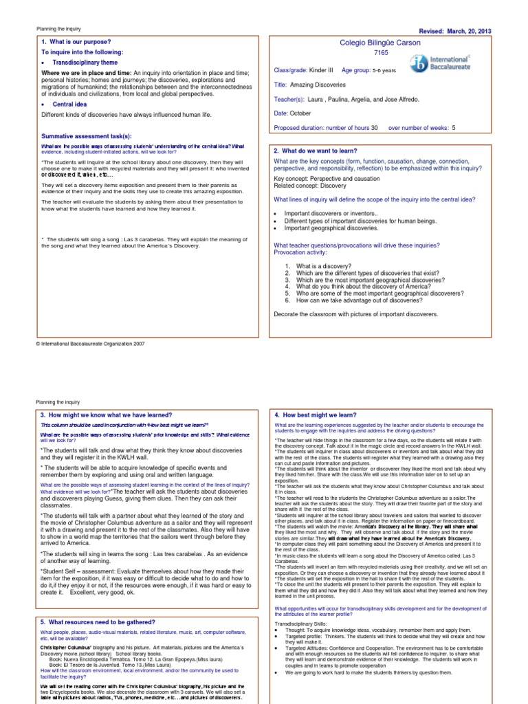 K3Amazing Discoveries 2013 | PDF | Inquiry | School Library