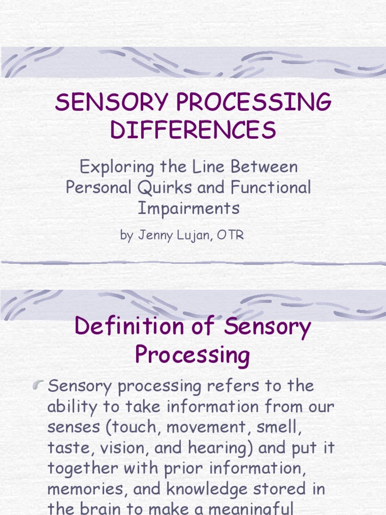 Sensory Processing Differences Pdf Senses Somatosensory System