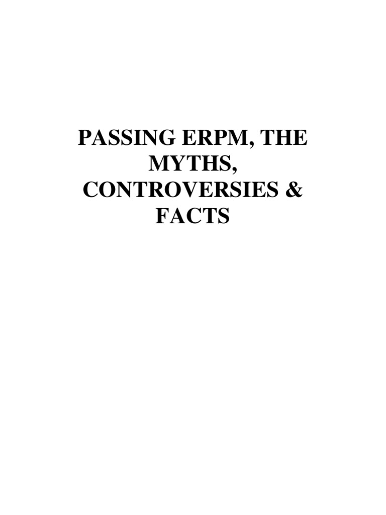 Passing Erpm Myths, Facts & Controversies | PDF | Colorectal Cancer ...
