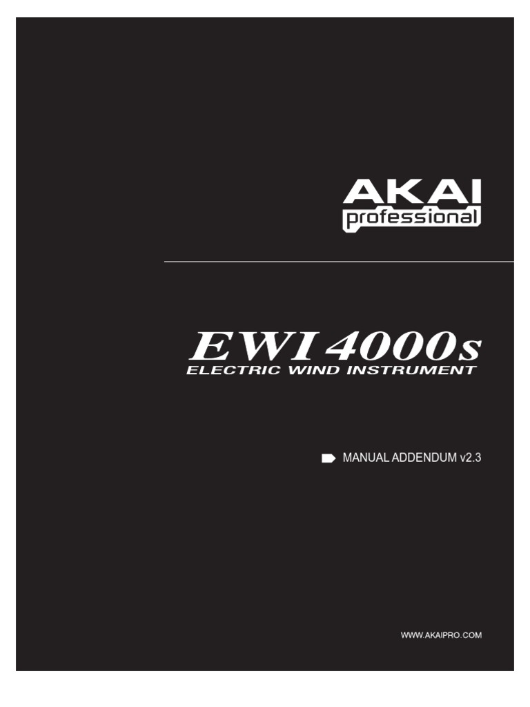 Manual Addendum V2.3 PDF Brass Instruments Saxophone