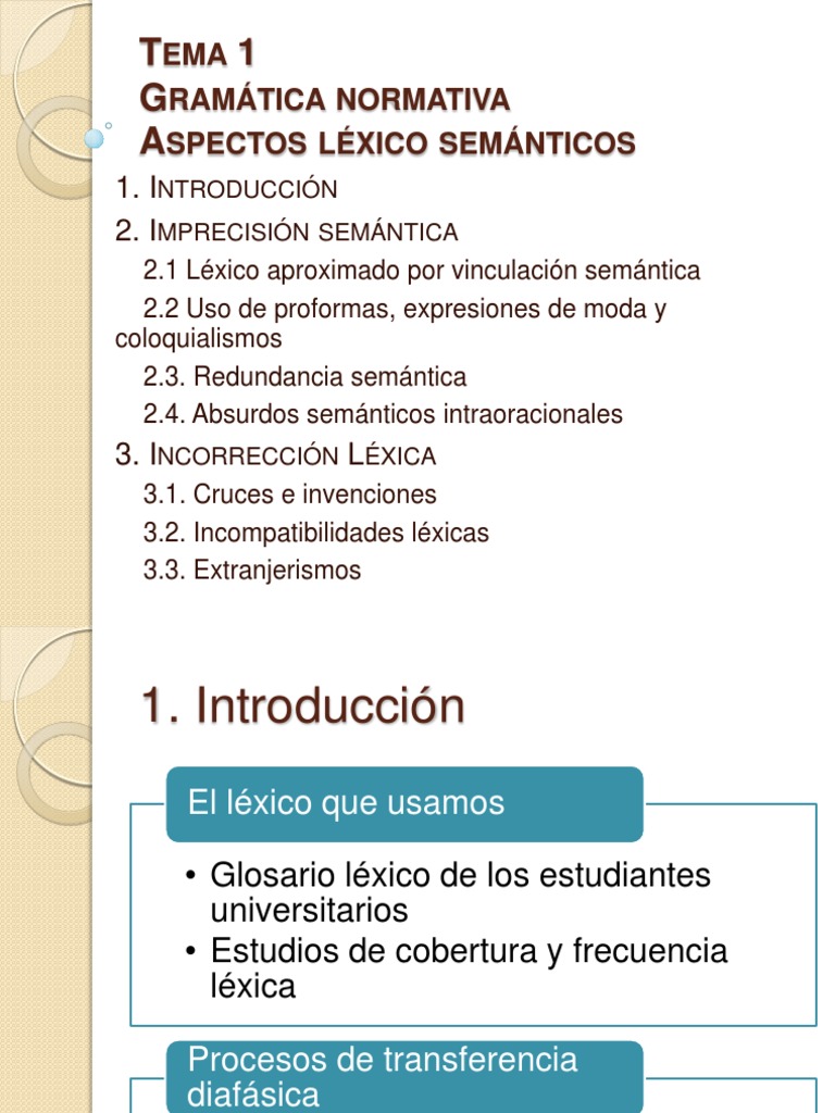 Aspectos léxico-semánticos en gramática | PDF | Semiótica | Lingüística