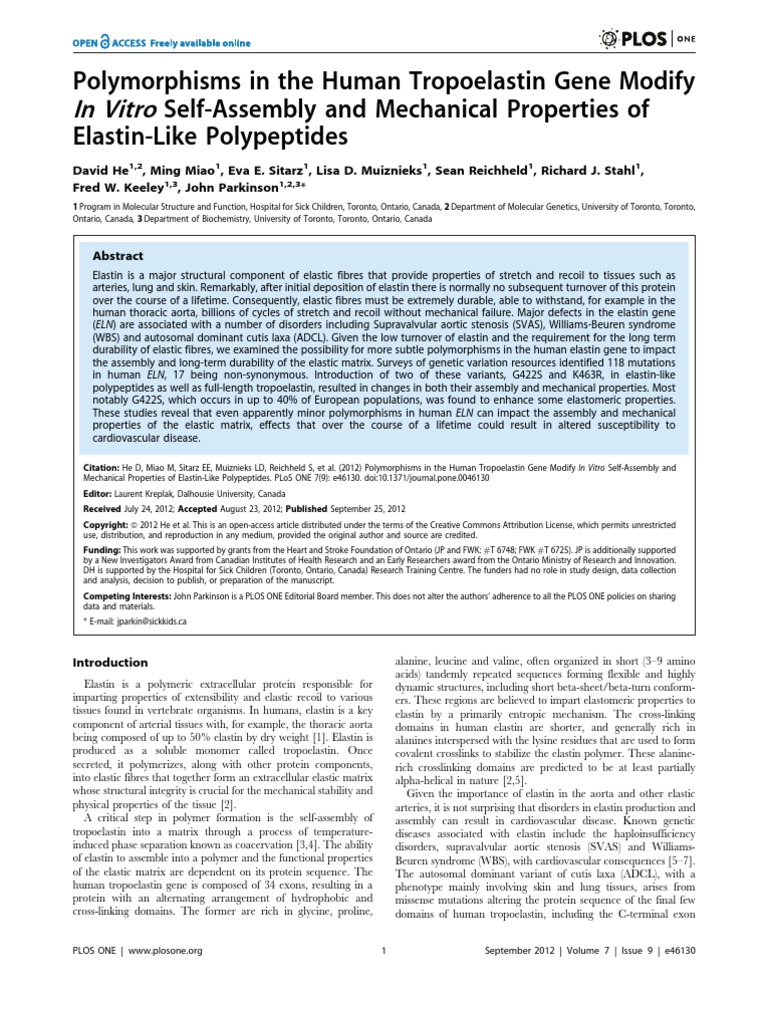 Journal Pone 0046130 | PDF | Single Nucleotide Polymorphism | Point ...