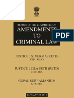 The Justice Verma Commission Report on the Delhi Gangrape incident