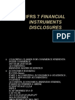 IFRS 7 Presenting Financial Instruments