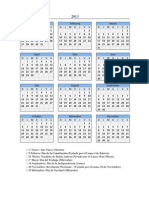 Calendario 2013 en Excel