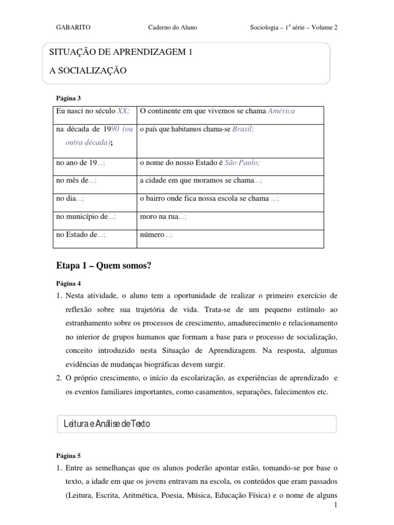 Sociologia - 1º Ano do Ensino Médio Volume 2 | Sociologia | Aprendizado