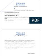 APPLE Inc. 2010 Transformations: Syndicate Pre Class Assignment