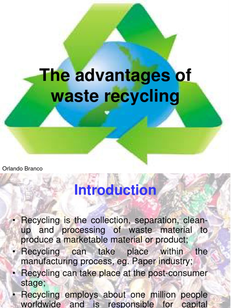 Presentation Waste Recycling PDF Recycling Waste
