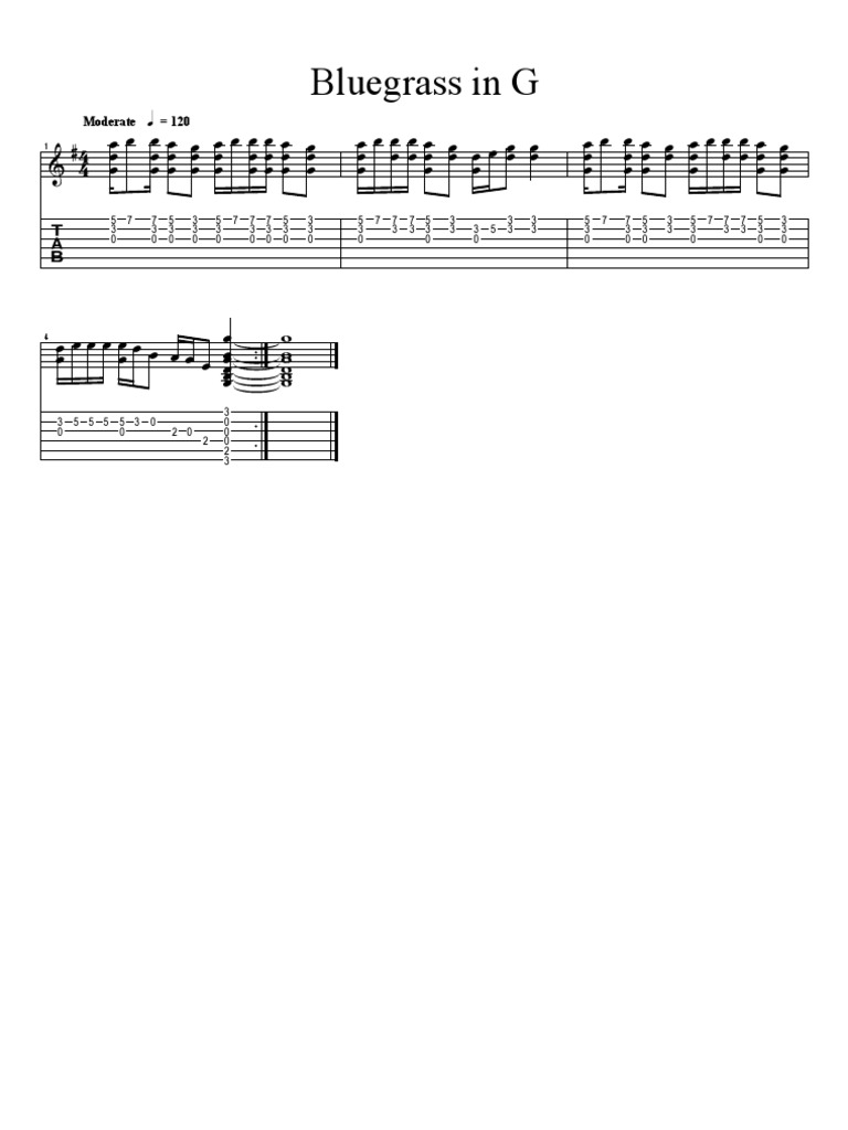 Bluegrass in G PDF | PDF