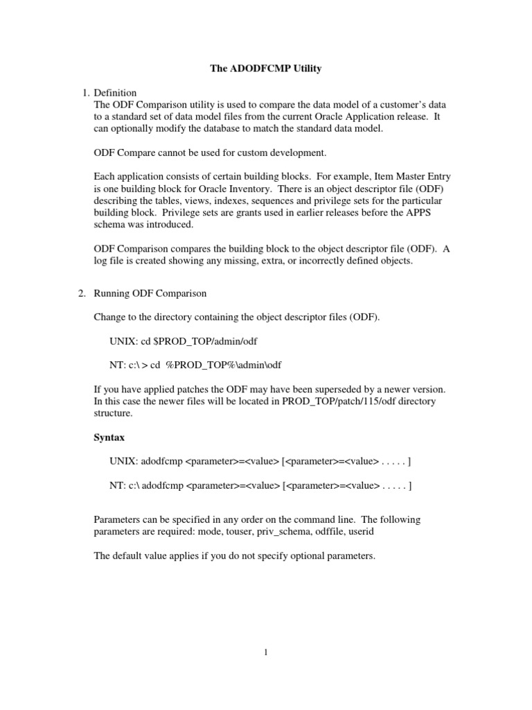 ADODFCMP | PDF