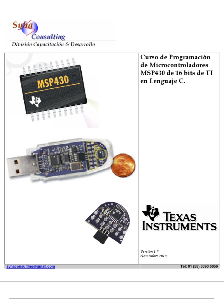 Programacion MSP430 TI Version 1.7 Noviembre | PDF | Microcontrolador ...