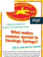 Saratoga 150 kids essay contest