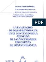 EVALUACIÓN ADECUACIONES CURRICULARES