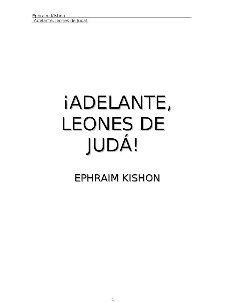 Ephraim - Adelante Leones | PDF Israel | Política mundial
