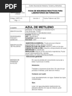 Ficha de Seguridad Del Azul de Metileno