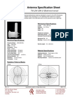 Antenna Specification Sheet: TA-2412N-3 Bidirectional
