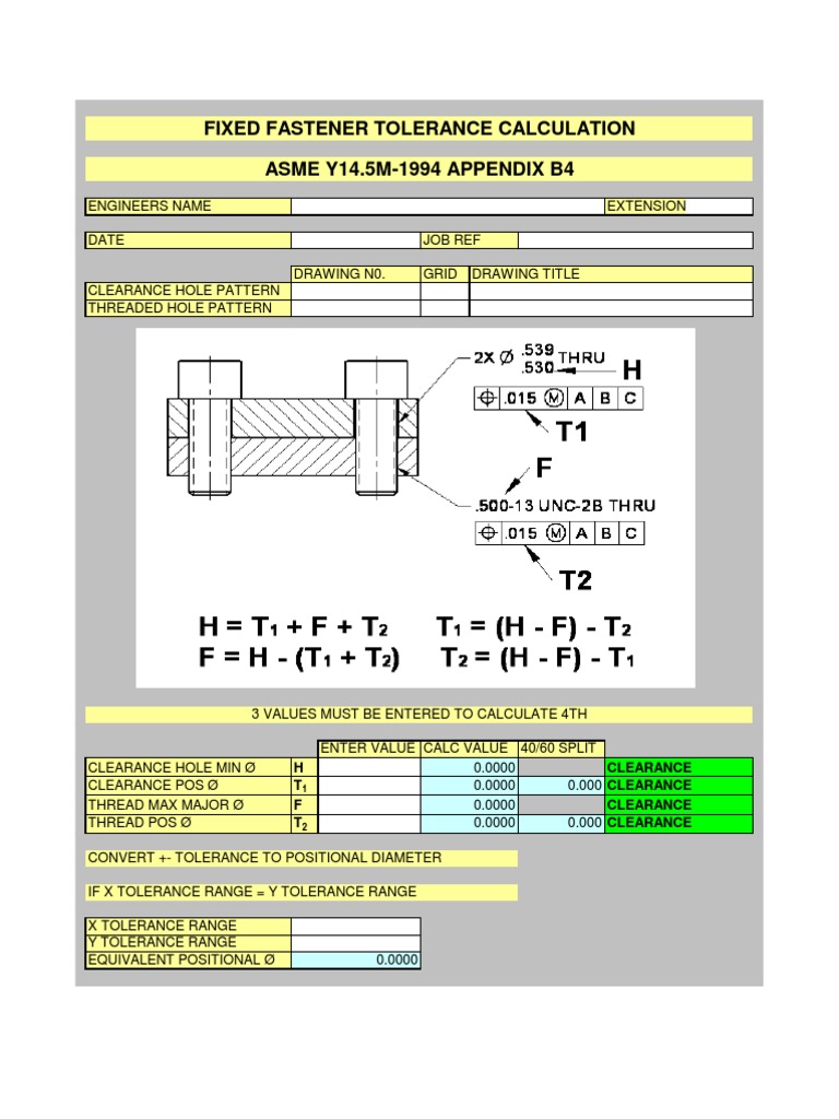 Appendixb4asmey145m 1994xls Engineering Tolerance Metalworking
