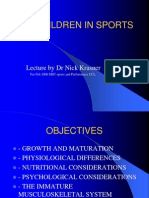Children in Sports: Lecture by DR Nick Krasner