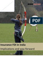 Insurance FDI in India - Implications and Way Froward