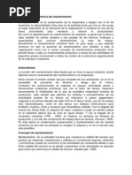 Concepto e Importancia Del Mantenimiento