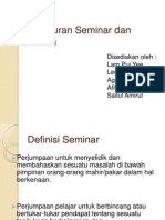 Penganjuran Seminar Dan Pameran