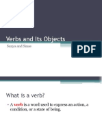 Verbs and Its Objects