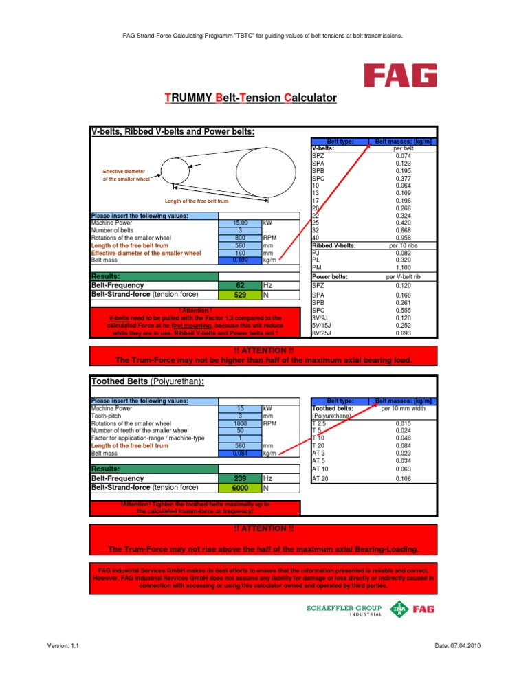 Belt Tension Calculation Guide | PDF | Technology & Engineering