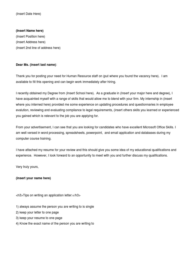 Application Letter | PDF