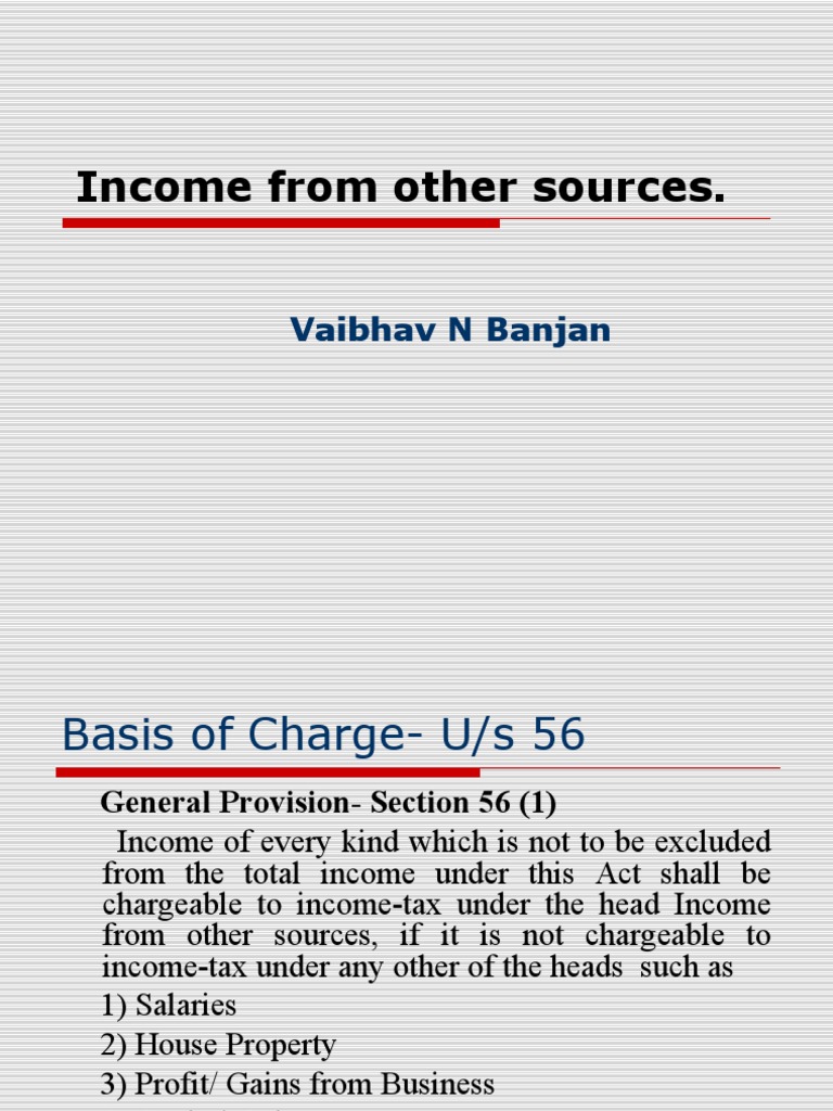 Income From Other Sources | PDF