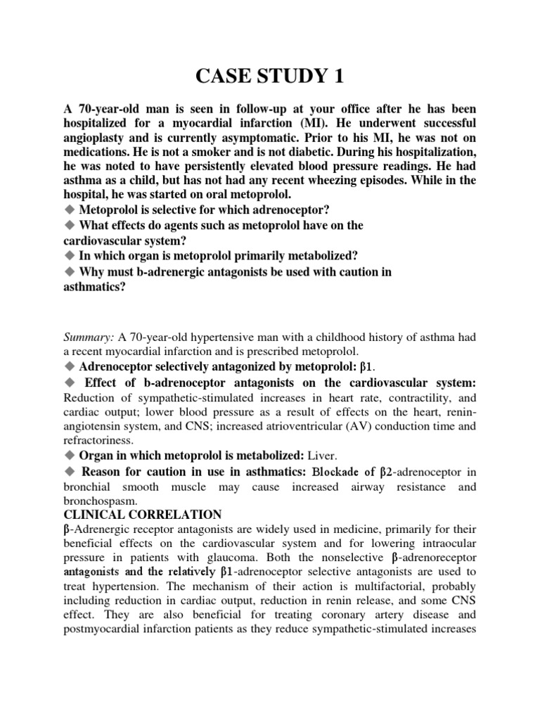 case study examples pharmacology