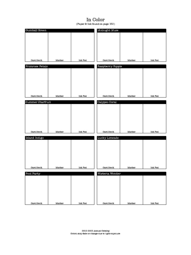 Su Color Charts 1 | PDF