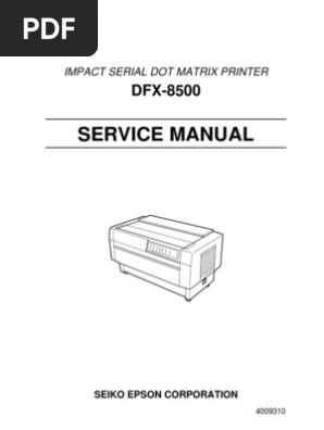 Epson DFX-8500 Service Manual