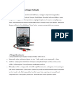 Cara Menguji Komponen Dengan Multimeter