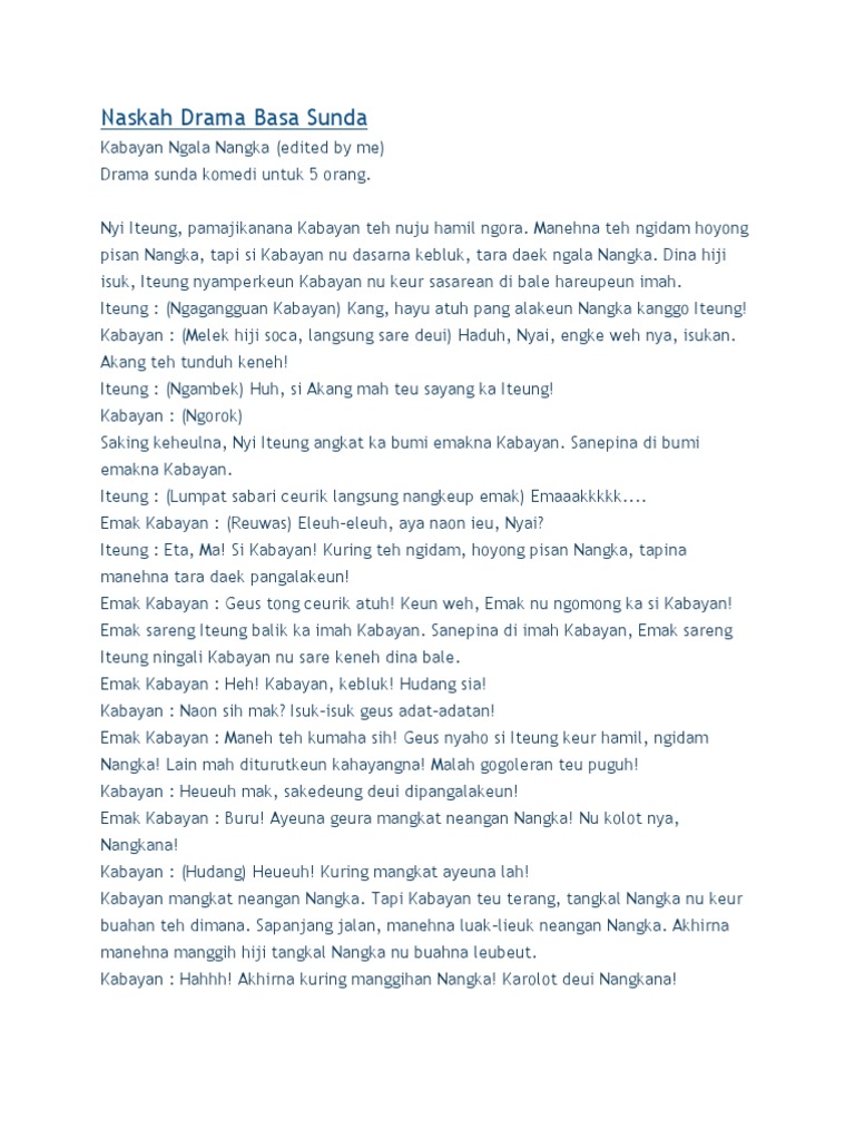 Naskah Drama Basa Sunda Pdf