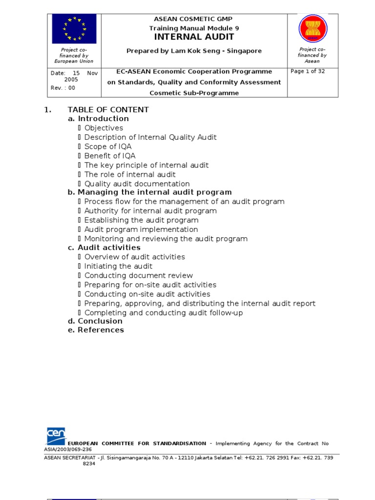 Internal Quality Audit Training Guide | PDF | Internal Audit ...