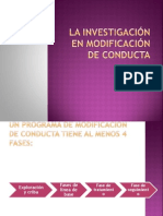 La Investigación en Modificación de Conducta